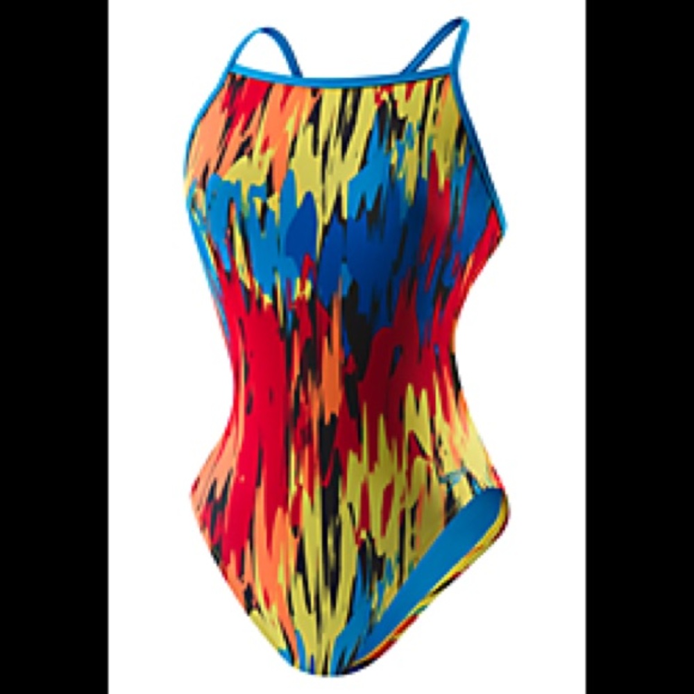 Speedo Multicolored Camo Swim Suit
